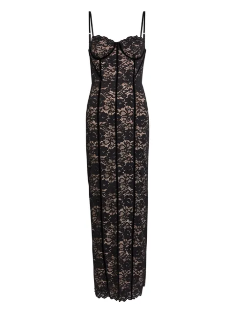 alice + olivia lace slip maxi dress