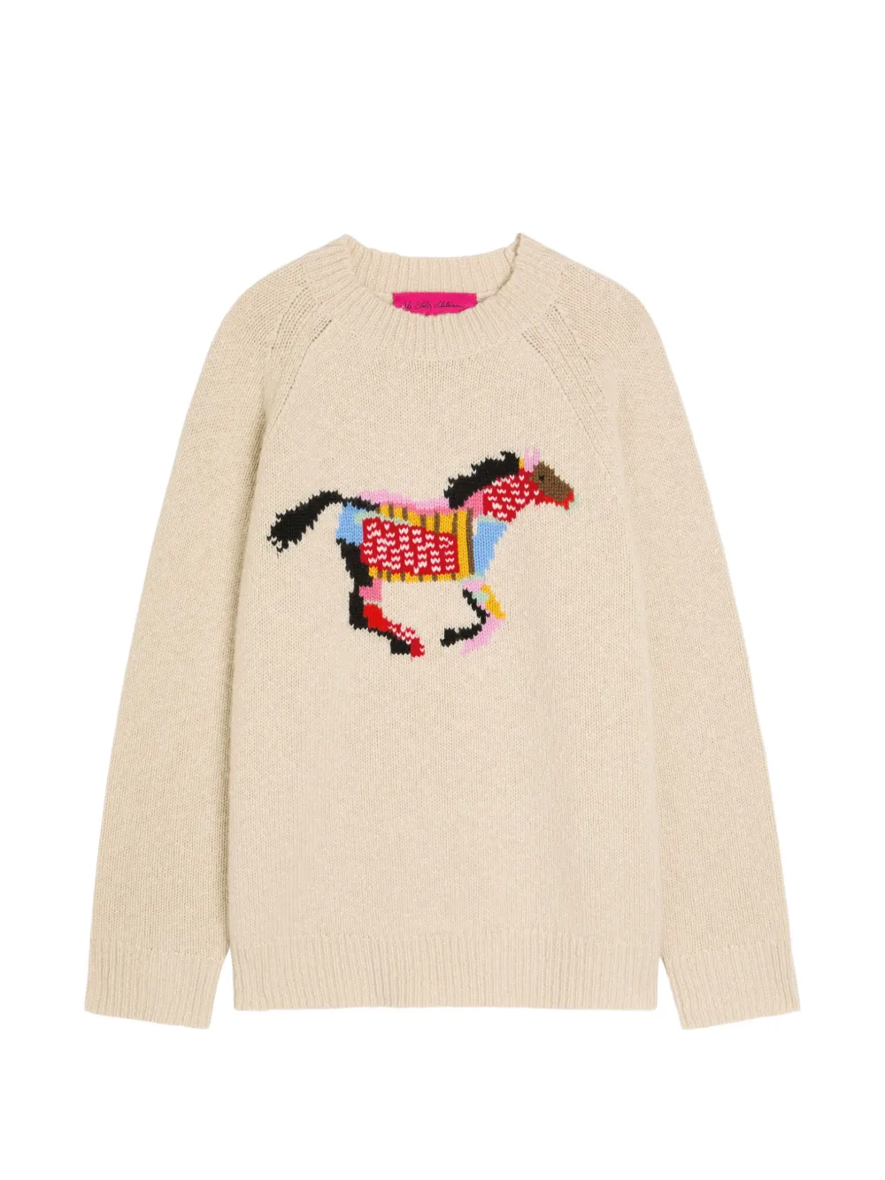The Elder Statesman Glacier horse intarsia knitwear - Toni neutri