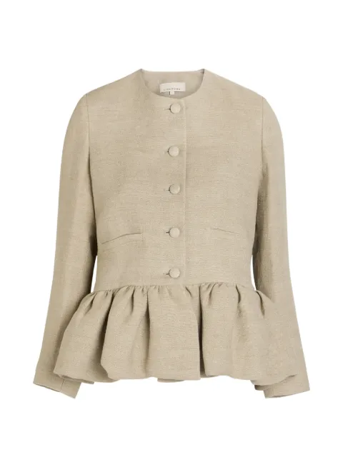 LIBEROWE buttoned ruffled-hem jacket