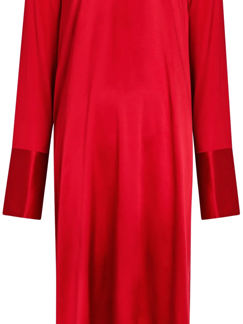 Armarium Bruna Cuff Detail Midi Dress - Red 