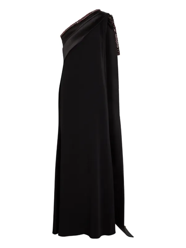 roland mouret one shoulder dress Roland Mouret Asymmetric Draped One-Shoulder Silk Crepe Mini Dress