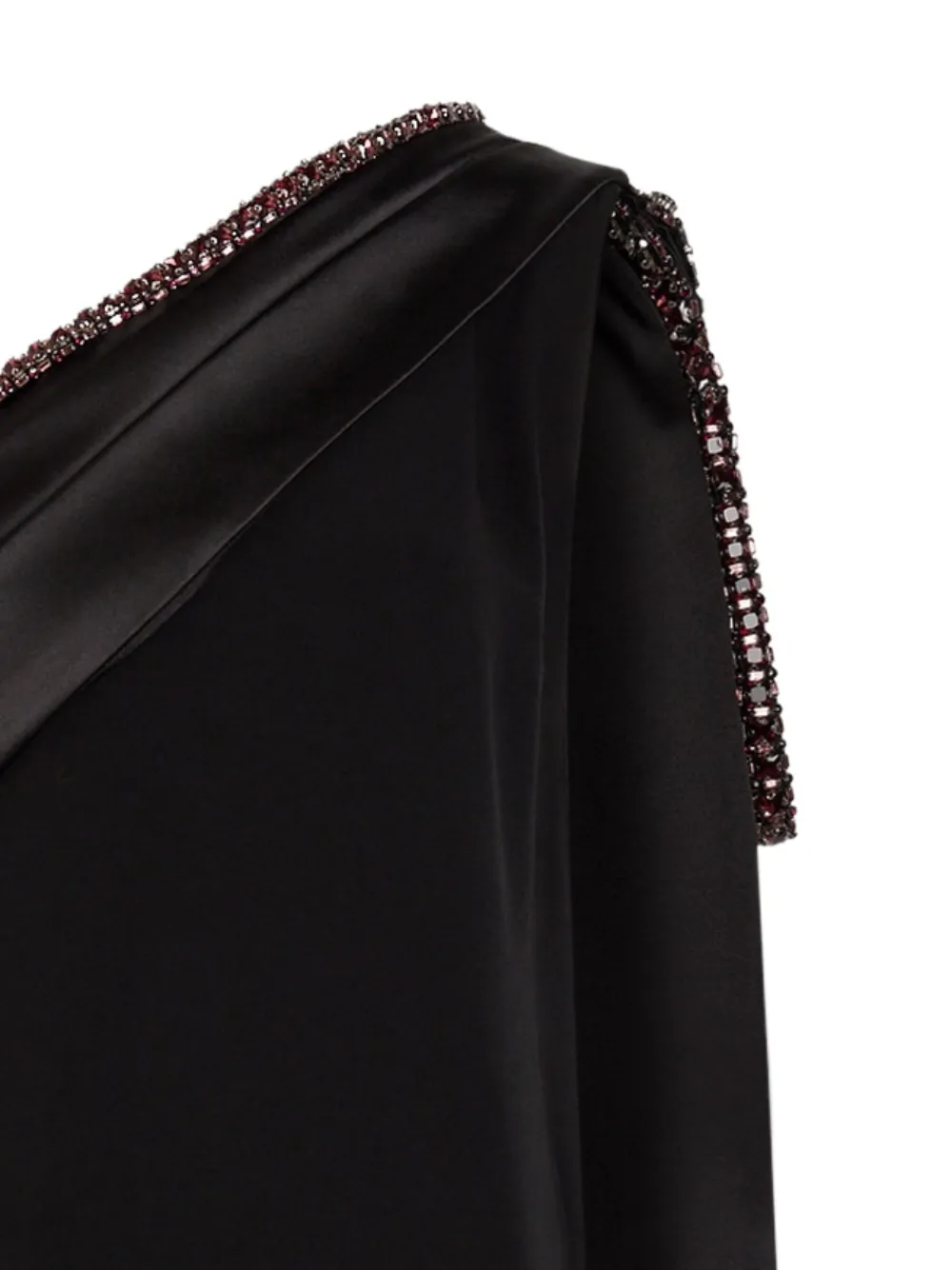 Roland Mouret Asymmetrische maxi-jurk verfraaid met kristallen - Zwart