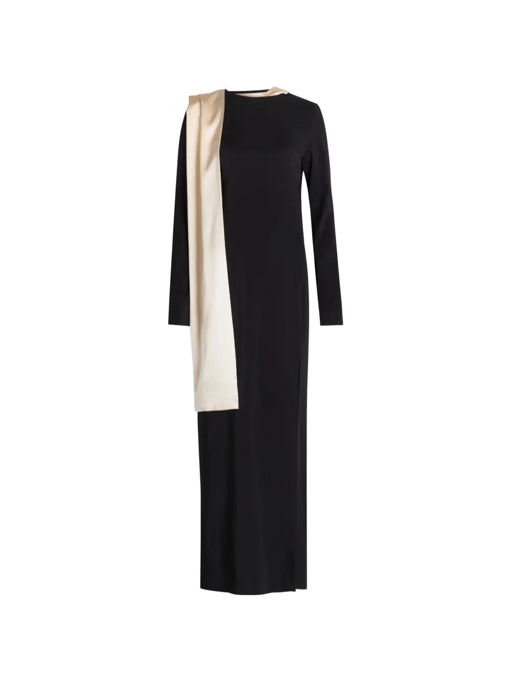 ARMARIUM Dublina scarf-effect maxi dress - Nero