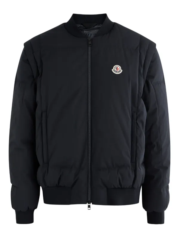 Moncler Jaqueta Bomber Taku Com Logo | Azul | FARFETCH BR