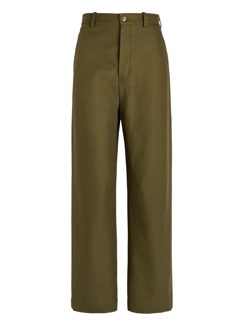 WARDROBE.NYC Pantaloni dritti in cotone - Verde