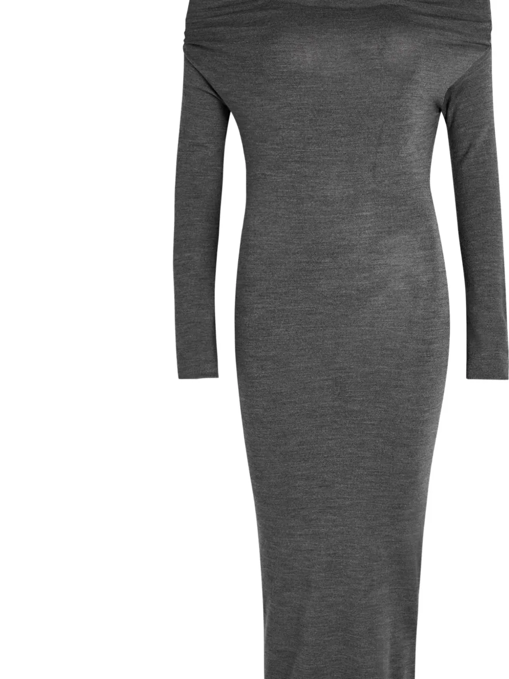 ARMARIUM Debra off-shoulder midi-jurk met lange mouwen - Grijs