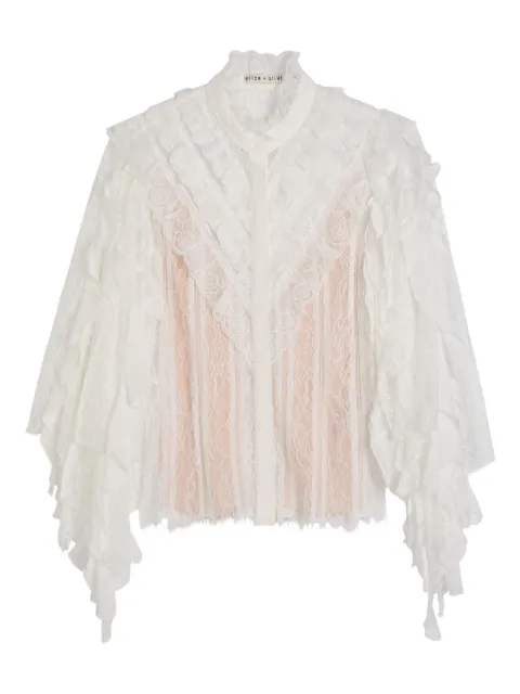 alice + olivia Rheba ruffled lace blouse