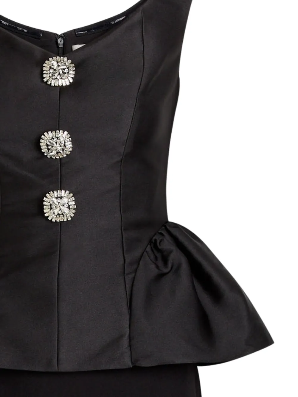 Roland Mouret Verfraaide peplum midi-jurk - Zwart