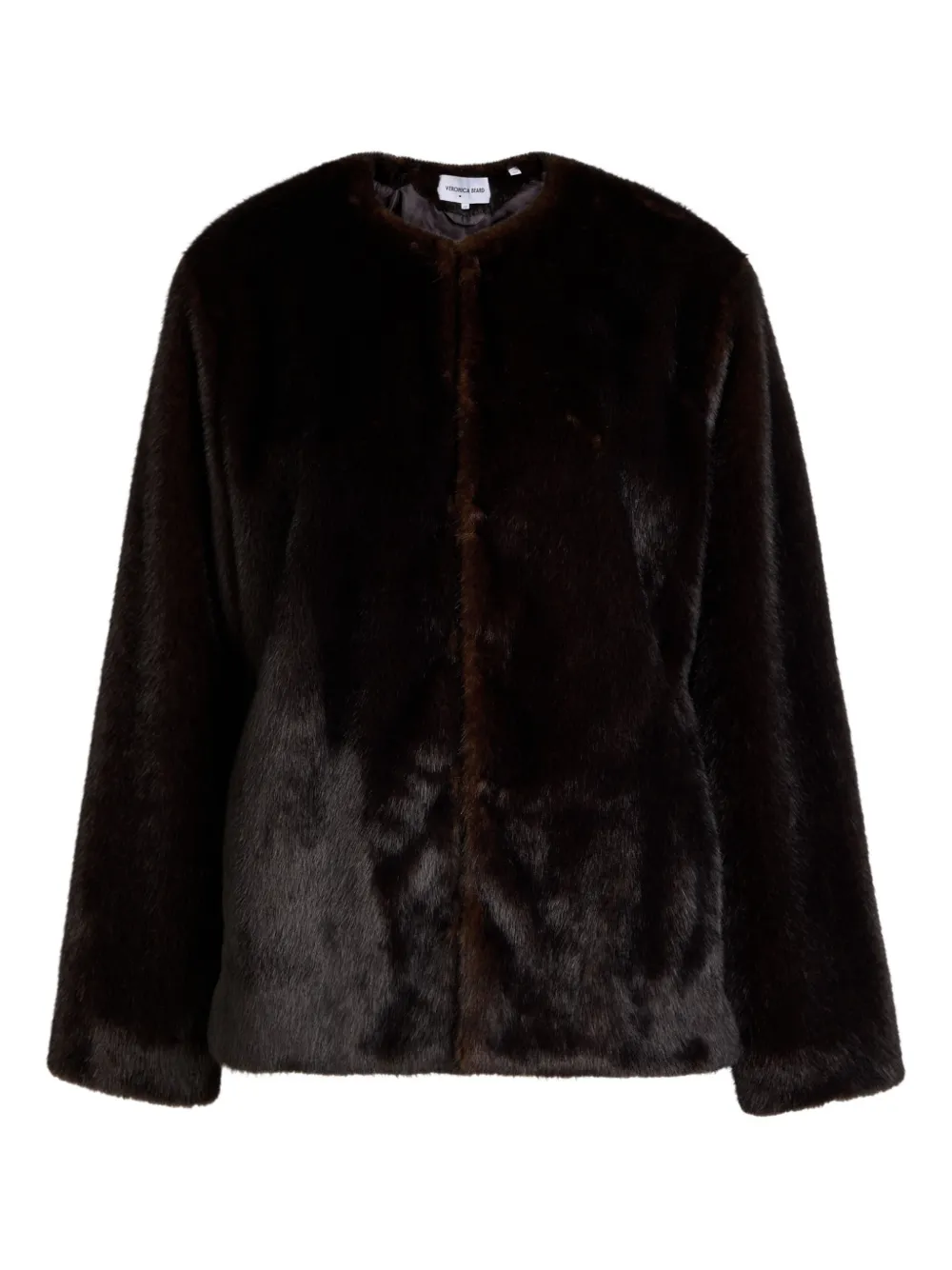 Veronica Beard faux fur collarless coat - Marrone