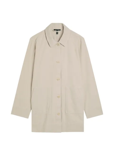 Eileen Fisher patch-pocket coat