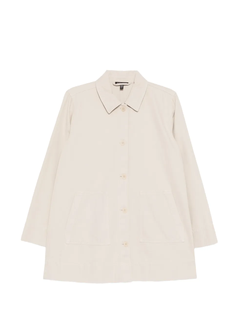 Eileen Fisher patch-pocket coat - Neutrals