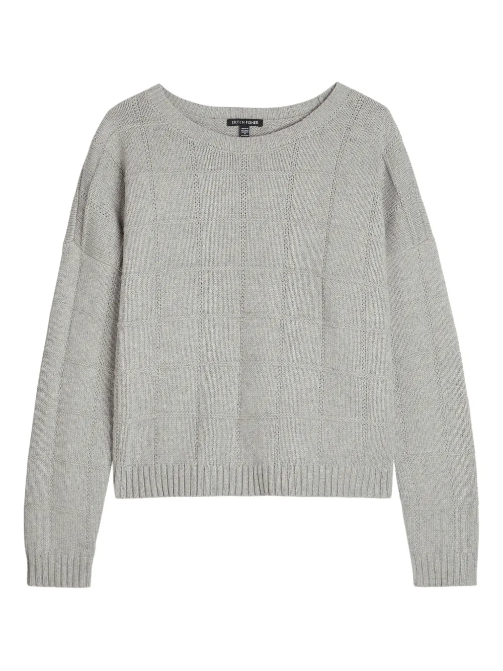 Eileen Fisher Maglione con motivo a griglia - Grigio