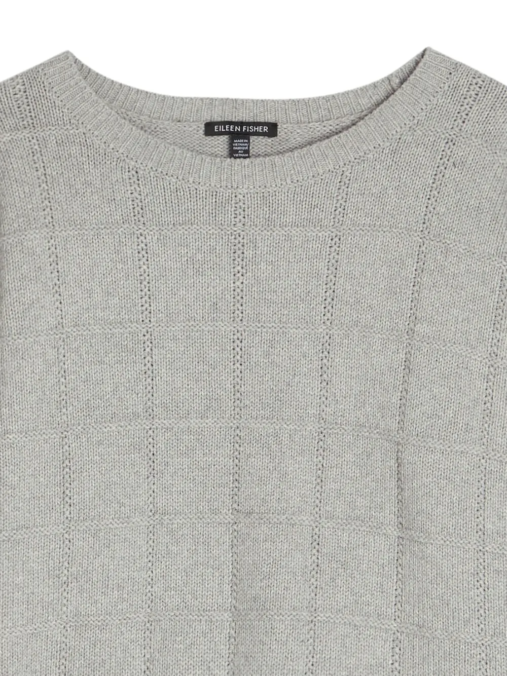  Eileen Fisher Grid Knitted Sweater - Grey 