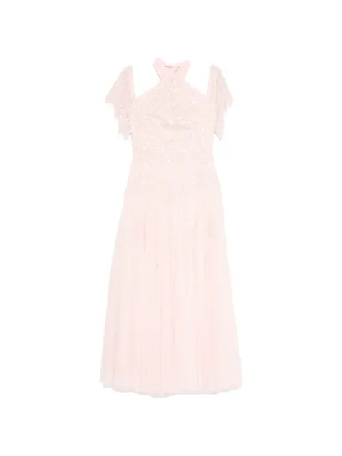 Needle & Thread Scallop sequin halter-neck gown 