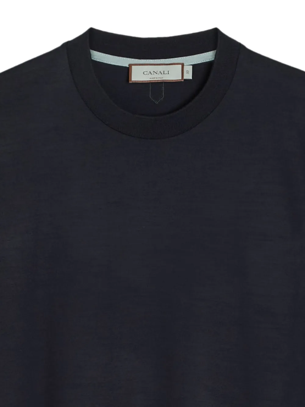 Canali Geribbeld T-shirt - Blauw