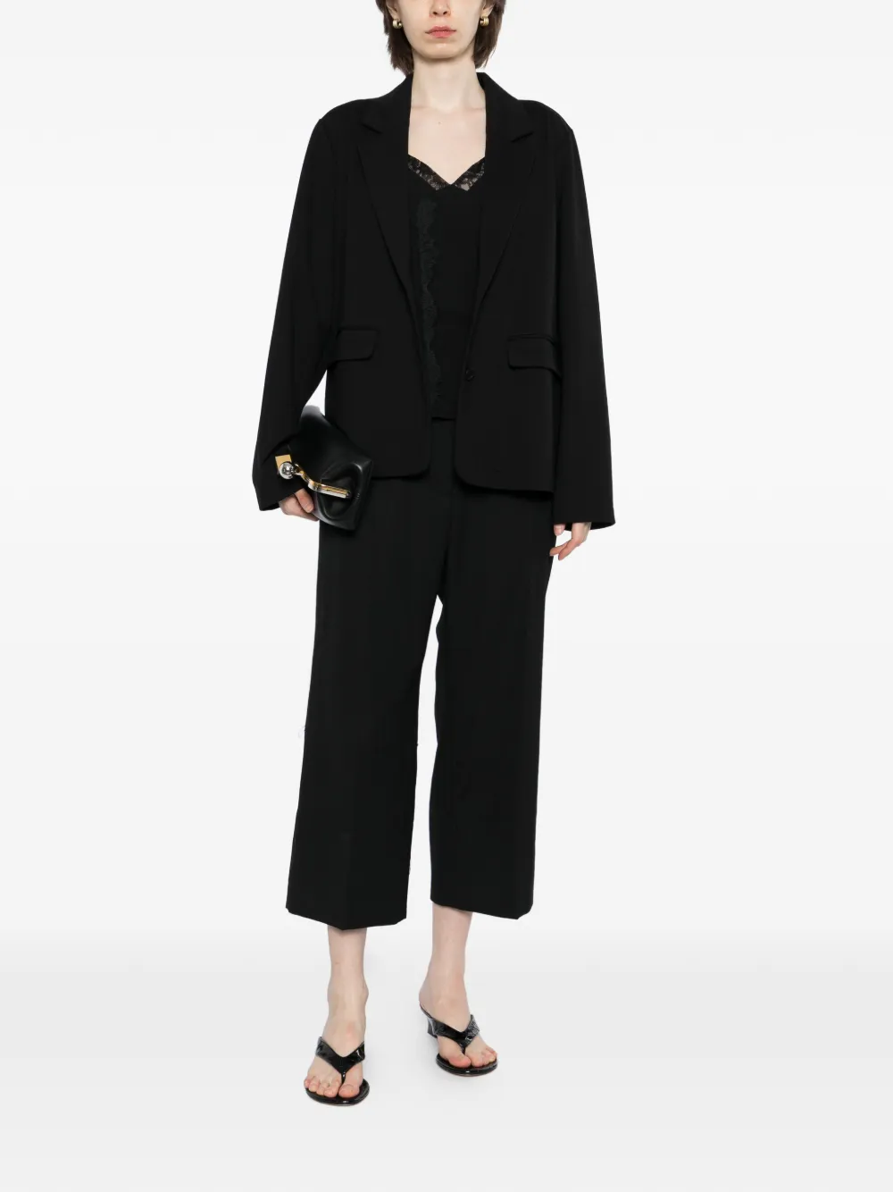 Eileen Fisher Blazer met twee knopen Zwart