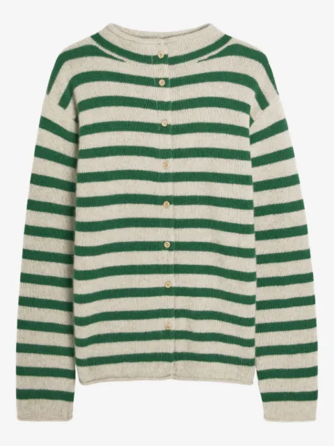 The Elder Statesman Cousteau striped button cardigan