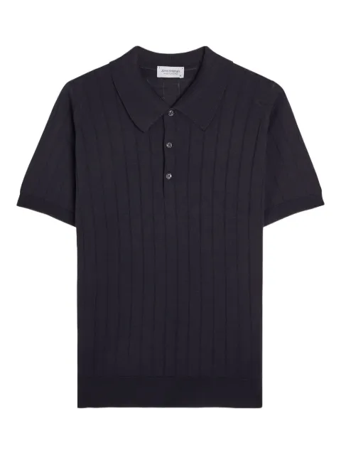 John Smedley ribbed polo shirt