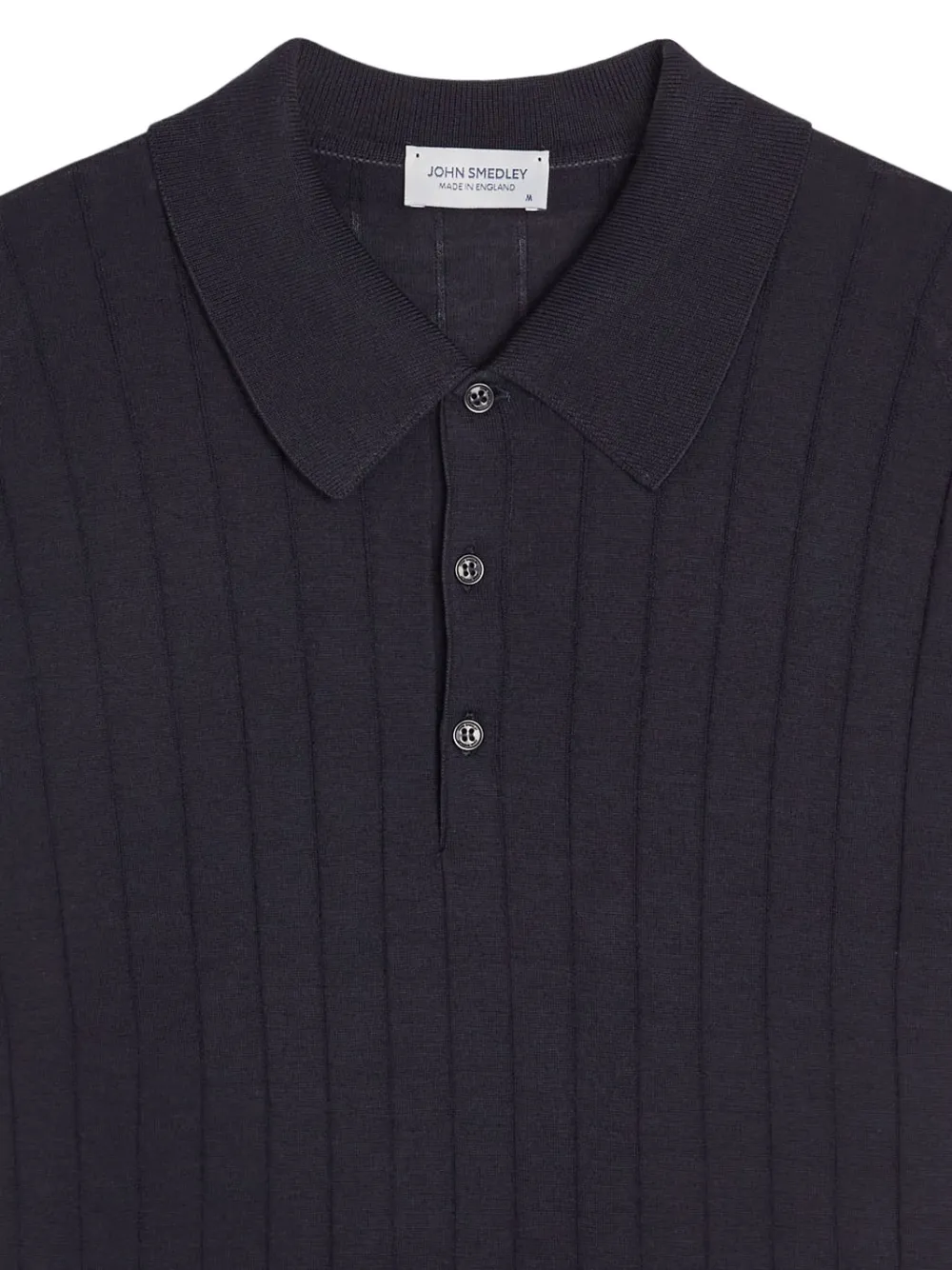 John Smedley Geribbeld poloshirt - Blauw