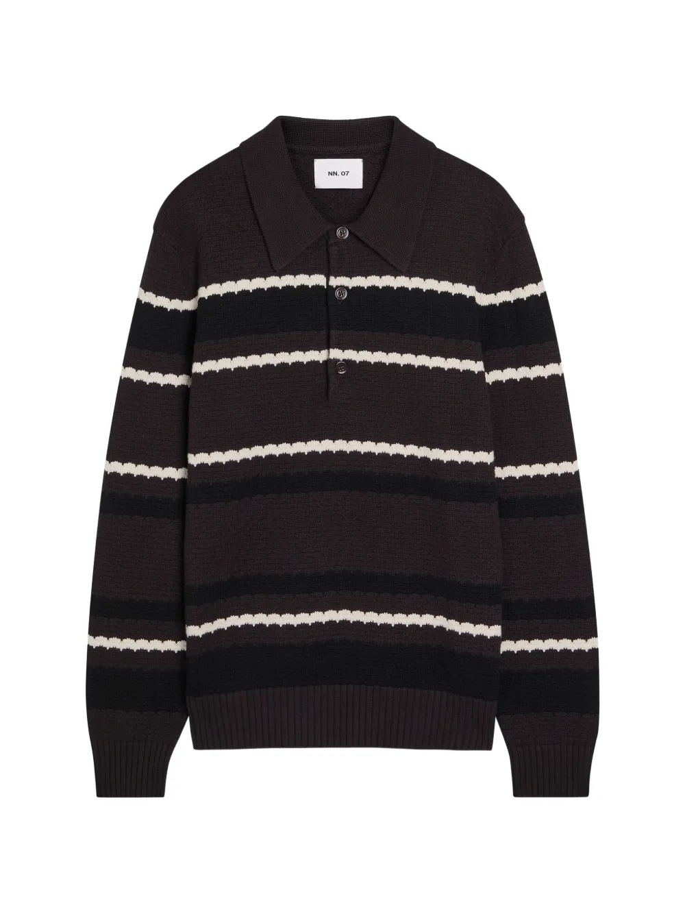NN07 Alfie striped polo shirt - Marrone