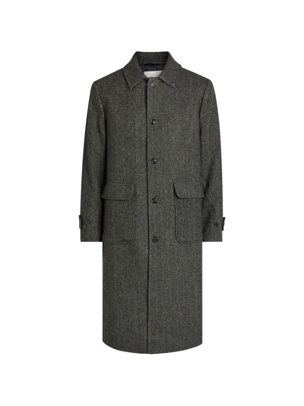 Les Deux Maximillian herringbone pocket coat - Verde
