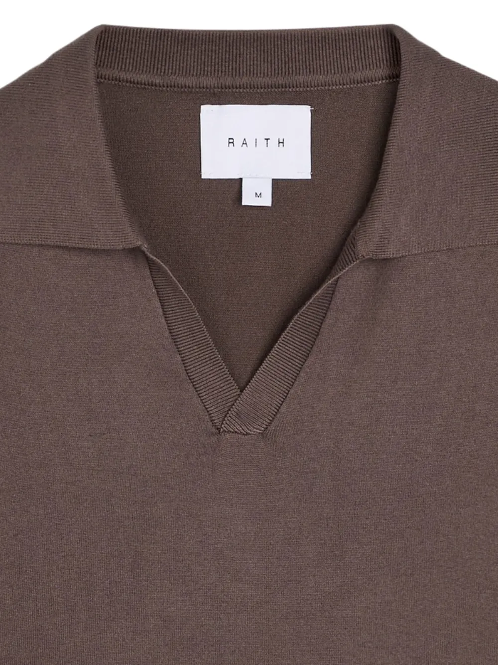 RAITH Poloshirt met V-hals - Bruin