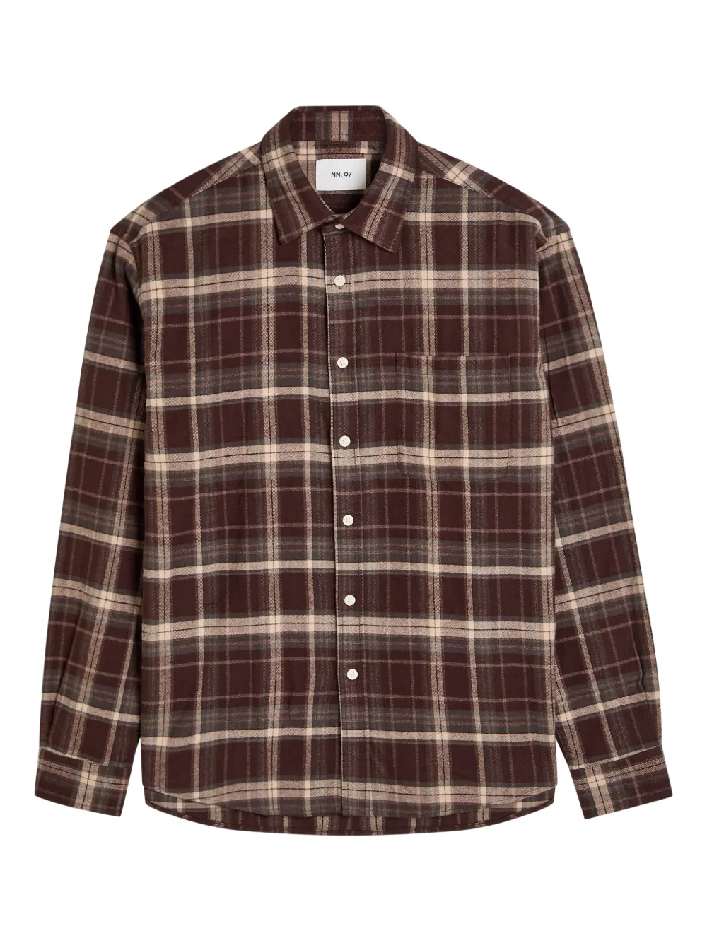NN07 checked shirt - Braun