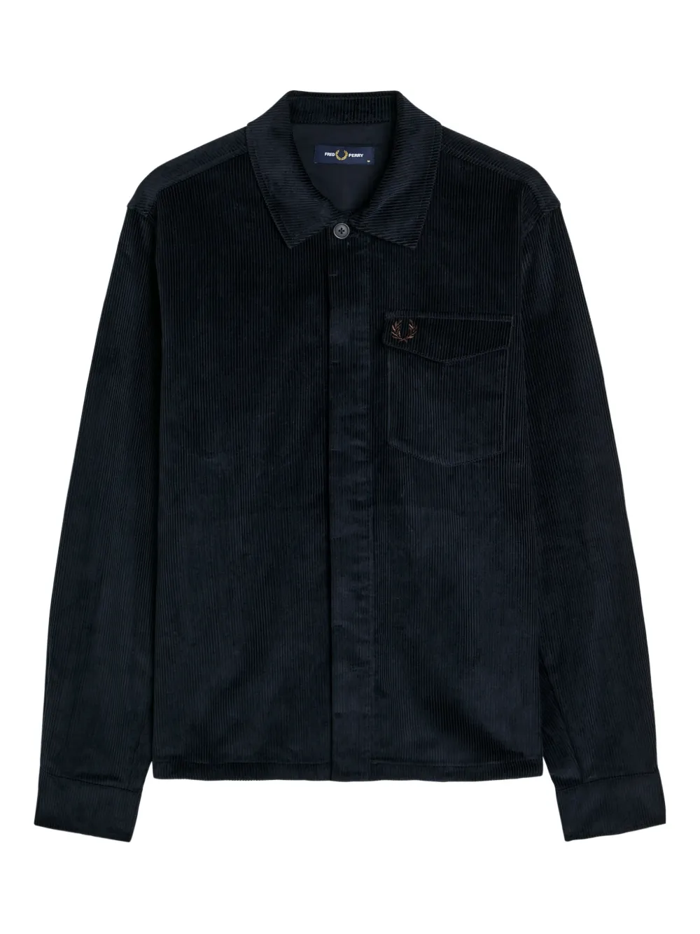 Fred Perry chest-pocket corduroy shirt jacket - Blau