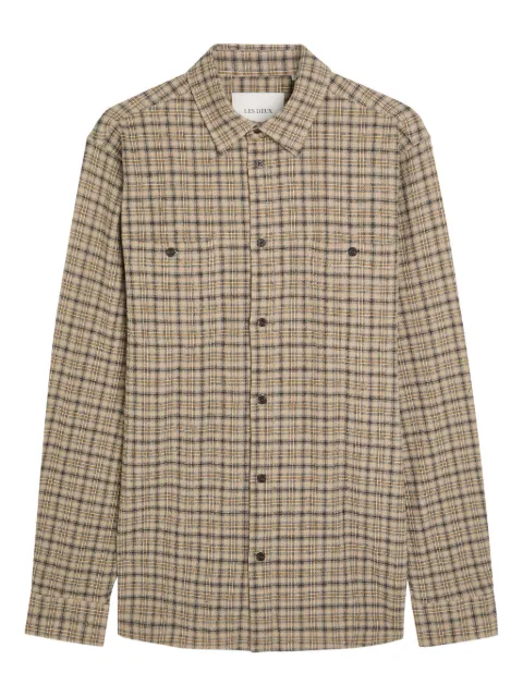 Les Deux checked chest-pocket shirt