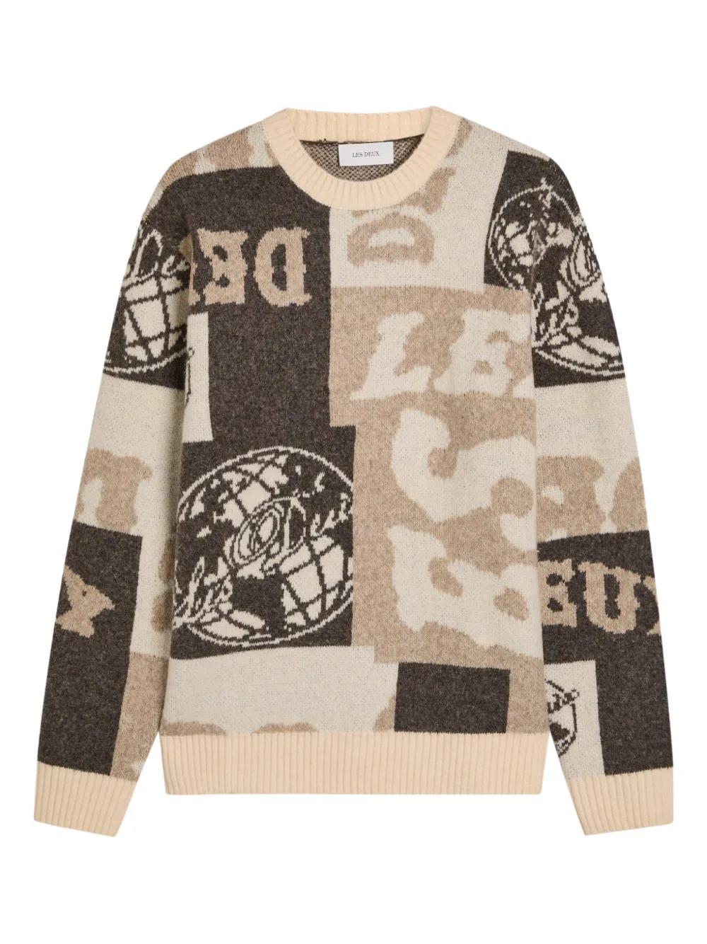 Les Deux Globe crew neck sweater - Nude