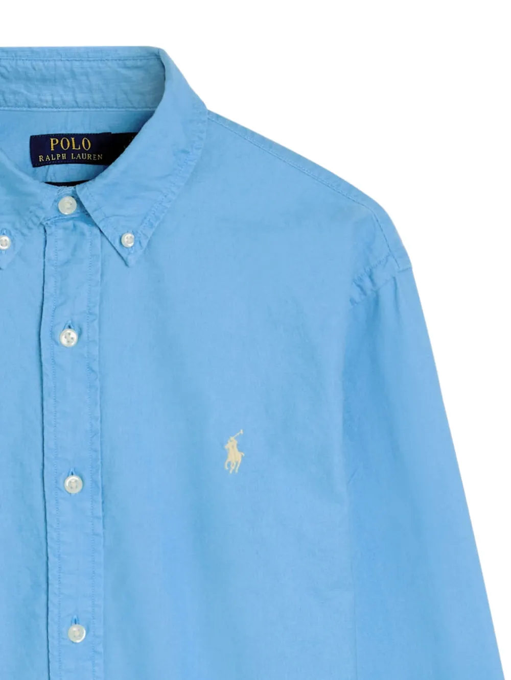 Polo Ralph Lauren Overhemd met geborduurd logo en knopen - Blauw