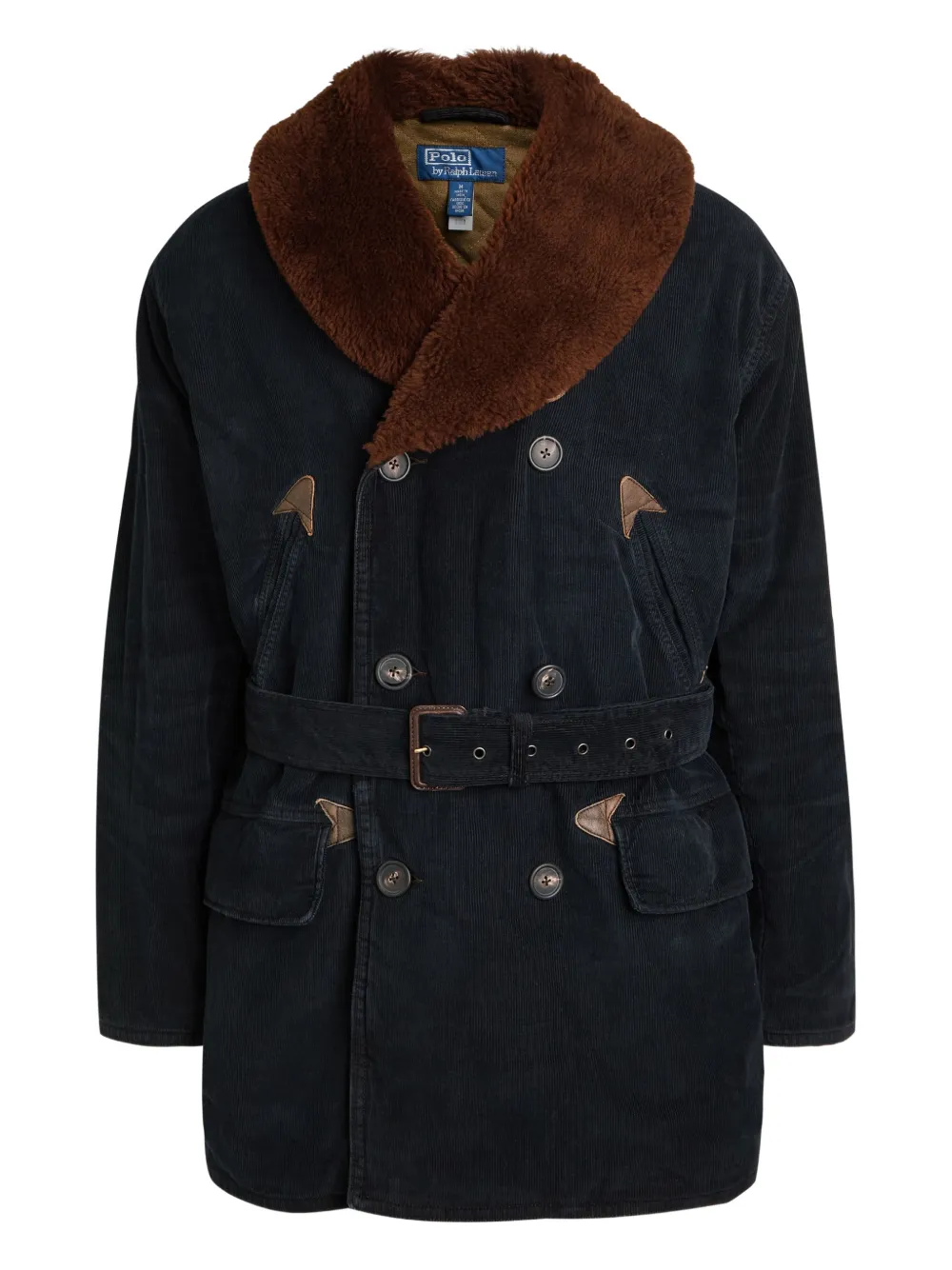 Polo Ralph Lauren Cappotto a coste con cintura - Blu