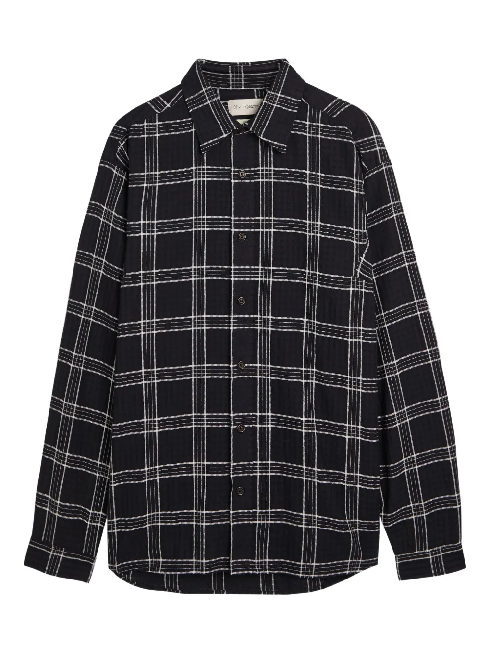 Oliver Spencer Camicia a quadri - Nero