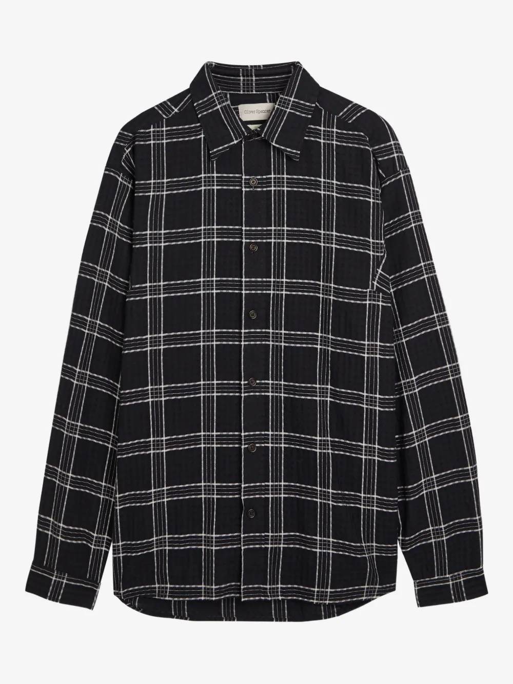 Oliver Spencer check-print shirt | Black | Image 1