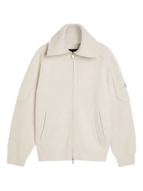 Moose Knuckles cárdigan tejido de canalé con cierre