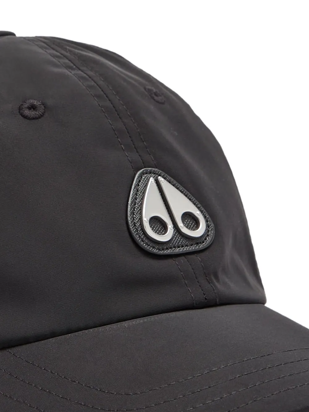 Moose Knuckles Honkbalpet met logoplakkaat - Zwart