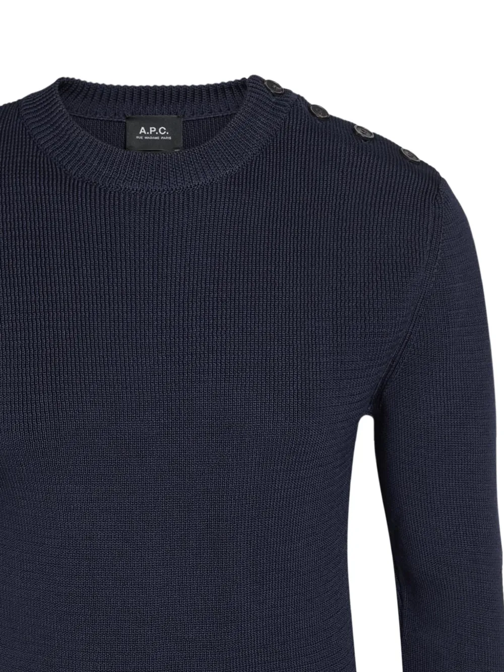  A.p.c. Marin Button-detail Ribbed Sweater - Azul 