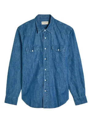 Auralee Selvedge Shirt | Blue | FARFETCH CA