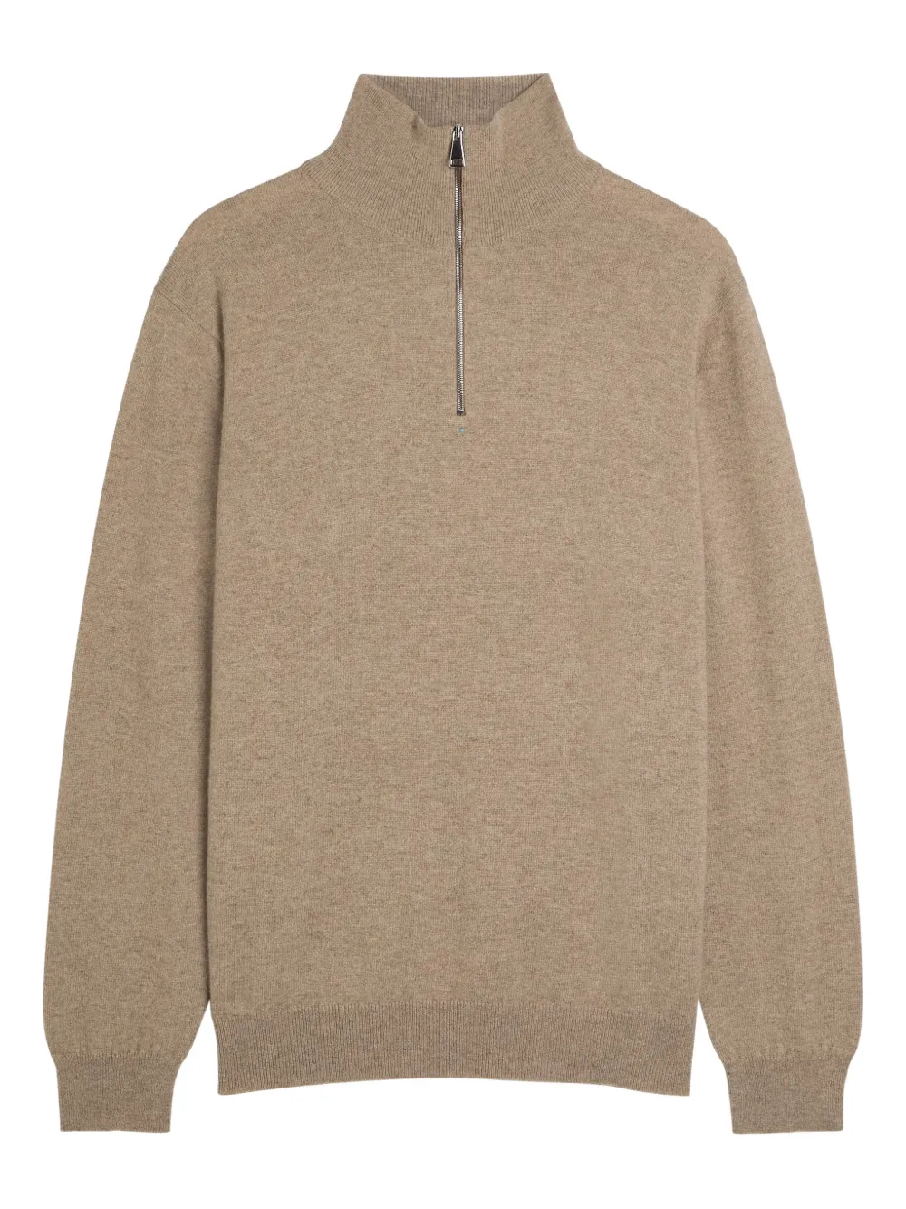 Begg x Co zip-neck sweater | Neutrals | Image 1