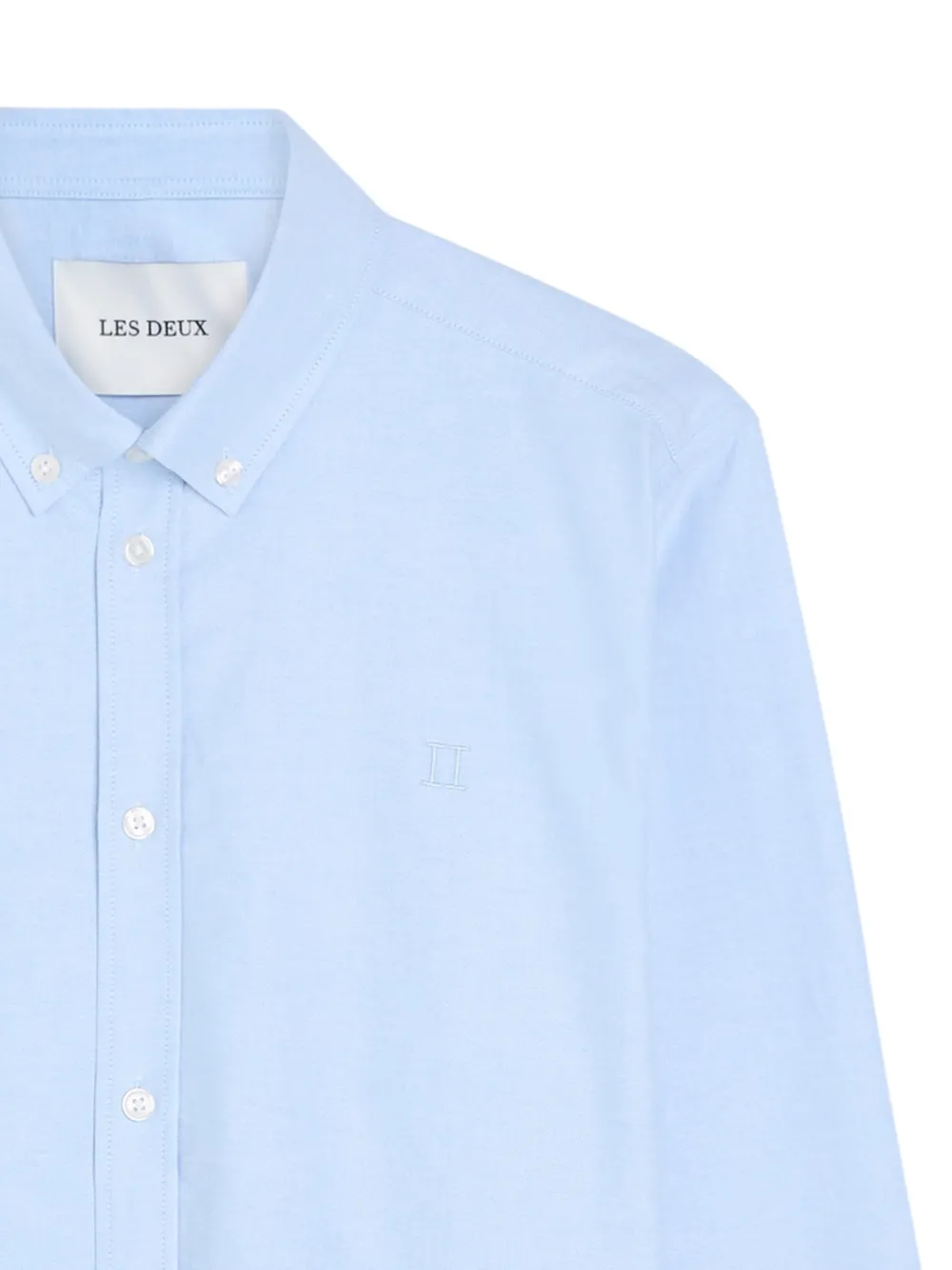Les Deux Konrad Oxford overhemd met knopen - Blauw