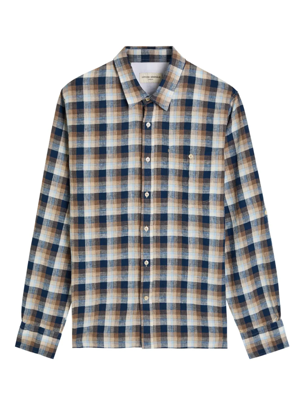 Officine Generale Younes checked shirt - Blau