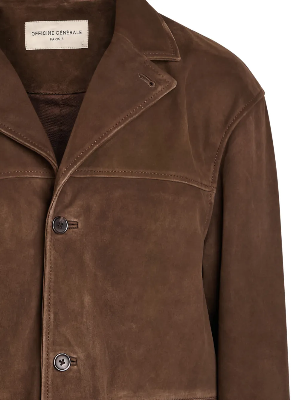  Officine Generale Erickson Pocket Button Jacket - Brown 