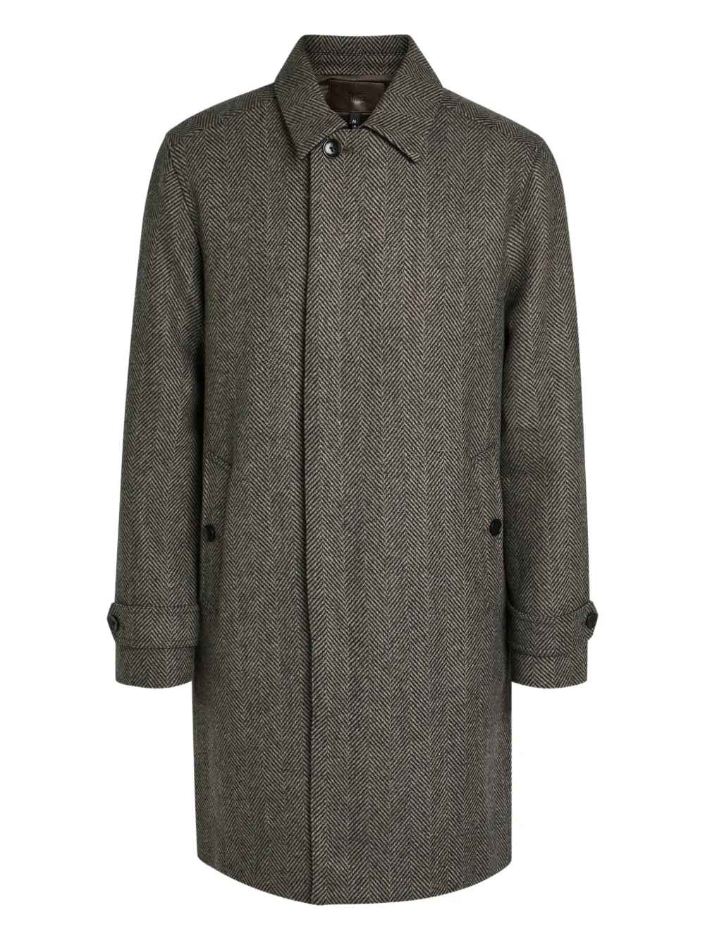 PAIGE Cappotto con motivo a spina di pesce - Marrone