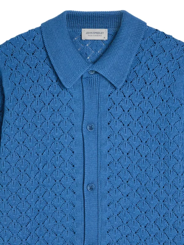 John Smedley Winster オープンニット カーディガン | ブルー