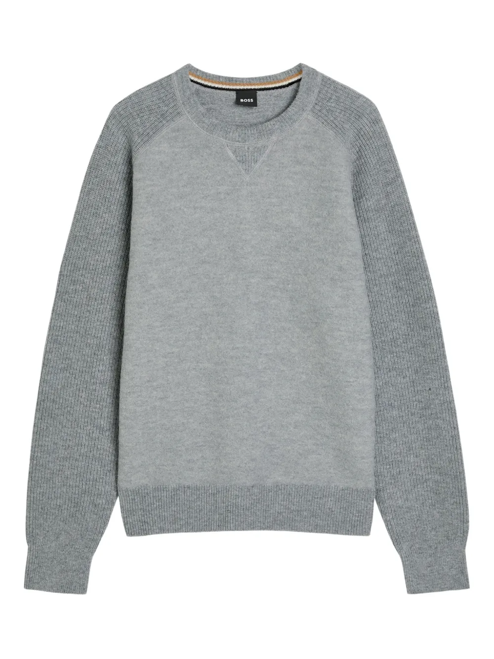 BOSS Felpa girocollo con maniche raglan - Grigio