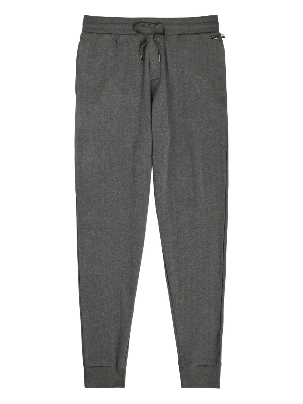 BOSS drawstring herringbone track pants | Grey | Image 1
