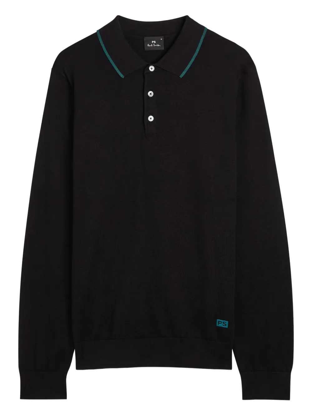 PS Paul Smith long-sleeve polo shirt - Schwarz