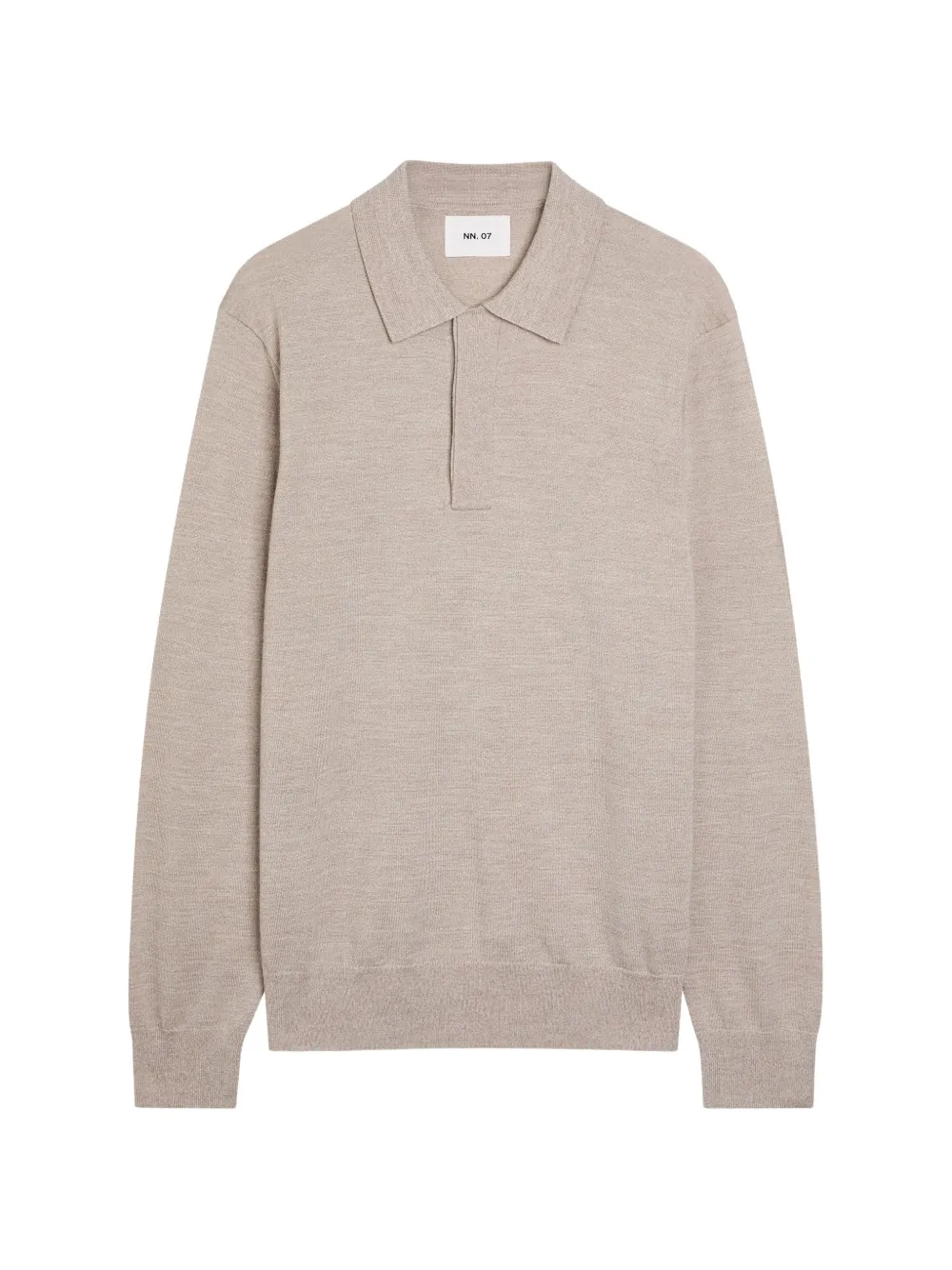 NN07 Emerson long-sleeve polo shirt - Toni neutri