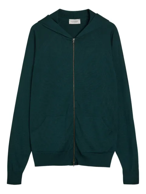 John Smedley hoodie à fermeture zippée
