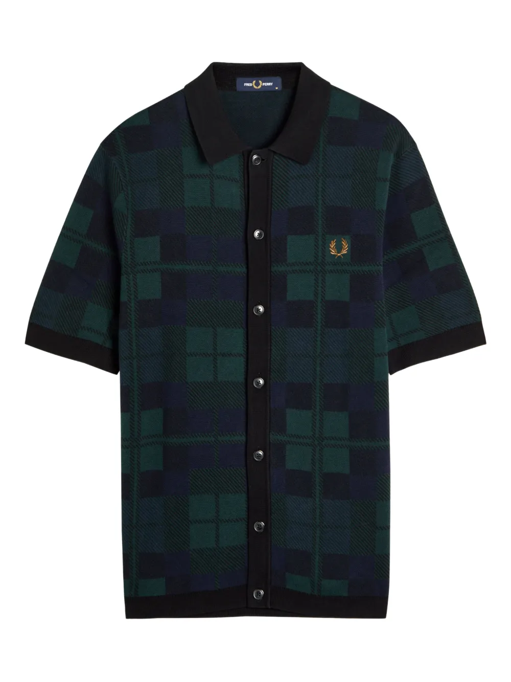 Fred Perry tartan button-up shirt - Grün